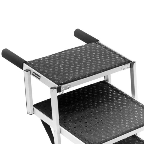SCHODY DLA PSA DO SAMOCHODU SKŁADANE ALUMINIOWE WYS. 71 CM DO 68 KG - 5 STOPNI SCHODY DLA PSA DO SAMOCHODU SKŁADANE ALUMINIOWE WYS. 71 CM DO 68 KG - 5 STOPNI