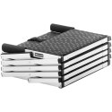 SCHODY DLA PSA DO SAMOCHODU SKŁADANE ALUMINIOWE WYS. 71 CM DO 68 KG - 5 STOPNI