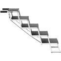SCHODY DLA PSA DO SAMOCHODU SKŁADANE ALUMINIOWE WYS. 81 CM DO 68 KG - 5 STOPNI