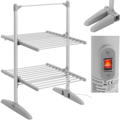 SUSZARKA DO UBRAŃ PRANIA ELEKTRYCZNA 2 POZIOMY 24 PRĘTY GRZEWCZE 55C 20 KG SUSZARKA DO UBRAŃ PRANIA ELEKTRYCZNA 2 POZIOMY 24 PRĘTY GRZEWCZE 55C 20 KG
