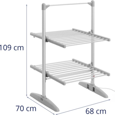 SUSZARKA DO UBRAŃ PRANIA ELEKTRYCZNA 2 POZIOMY 24 PRĘTY GRZEWCZE 55C 20 KG SUSZARKA DO UBRAŃ PRANIA ELEKTRYCZNA 2 POZIOMY 24 PRĘTY GRZEWCZE 55C 20 KG