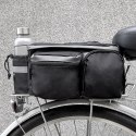 TORBA ROWEROWA NA BAGAŻNIK Z PASKIEM NA RAMIĘ 6L CZARNY