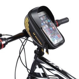 TORBA ROWEROWA NA KIEROWNICĘ 1 L POKROWIEC NA TELEFON CZARNY