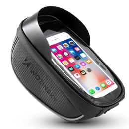 TORBA ROWEROWA NA KIEROWNICĘ Z ETUI NA TELEFON 1 L CZARNA