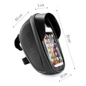 TORBA ROWEROWA NA KIEROWNICĘ Z ETUI NA TELEFON 1 L CZARNA