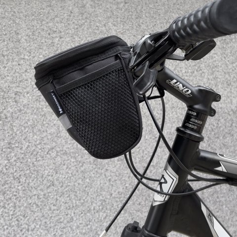 TORBA ROWEROWA NA KIEROWNICĘ Z ETUI NA TELEFON 2 L CZARNY TORBA ROWEROWA NA KIEROWNICĘ Z ETUI NA TELEFON 2 L CZARNY