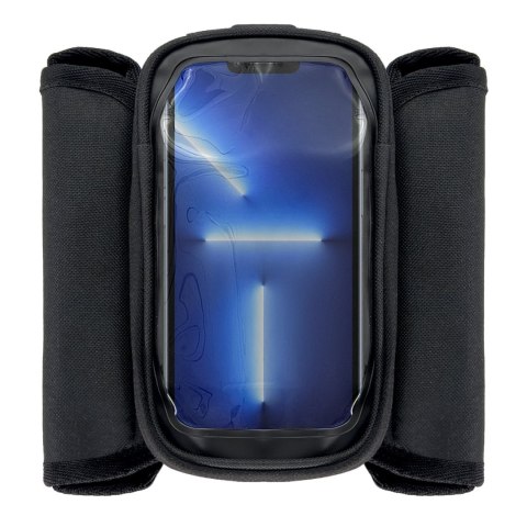 TORBA ROWEROWA NA RAMĘ SAKWA NA ROWER WODOODPORNE ETUI NA TELEFON 1.5L CZARNY TORBA ROWEROWA NA RAMĘ SAKWA NA ROWER WODOODPORNE ETUI NA TELEFON 1.5L CZARNY