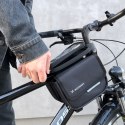 TORBA ROWEROWA NA RAMĘ SAKWA NA ROWER WODOODPORNE ETUI NA TELEFON 1.5L CZARNY