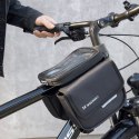 TORBA ROWEROWA NA RAMĘ SAKWA NA ROWER WODOODPORNE ETUI NA TELEFON 1.5L CZARNY
