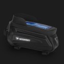 TORBA ROWEROWA NA RAMĘ Z ETUI NA TELEFON 1.7 L CZARNA