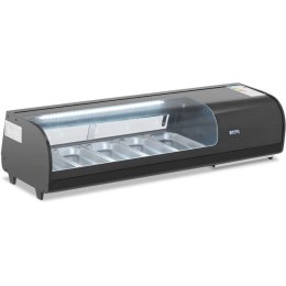 WITRYNA NADSTAWA CHŁODNICZA DO SUSHI Z OŚWIETLENIEM LED 5 X GN 1/3