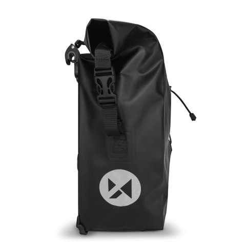 WODOODPORNA TORBA ROWEROWA SAKWA NA BAGAŻNIK 25L CZARNY WODOODPORNA TORBA ROWEROWA SAKWA NA BAGAŻNIK 25L CZARNY