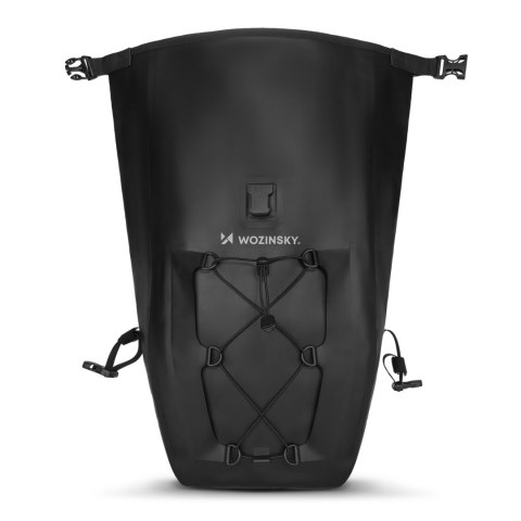 WODOODPORNA TORBA ROWEROWA SAKWA NA BAGAŻNIK 25L CZARNY WODOODPORNA TORBA ROWEROWA SAKWA NA BAGAŻNIK 25L CZARNY