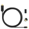 KABEL PRZEWÓD USB TYP C - HDMI 4K 30HZ 3M CZARNY