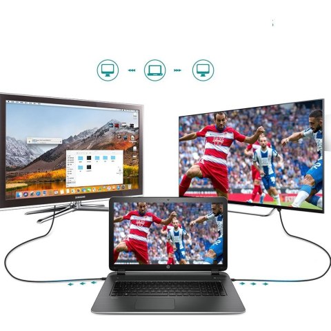 KABEL PRZEWÓD USB TYP C - HDMI 4K 30HZ 3M CZARNY KABEL PRZEWÓD USB TYP C - HDMI 4K 30HZ 3M CZARNY