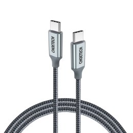 KABEL PRZEWÓD USB TYP C - USB TYP C 5A 100W POWERDELIVERY 480MBPS 1.8 M SZARY