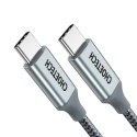 KABEL PRZEWÓD USB TYP C - USB TYP C 5A 100W POWERDELIVERY 480MBPS 1.8 M SZARY