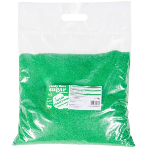 KOLOROWY CUKIER DO WATY CUKROWEJ ZIELONY O SMAKU GUMY BALONOWEJ 5KG KOLOROWY CUKIER DO WATY CUKROWEJ ZIELONY O SMAKU GUMY BALONOWEJ 5KG