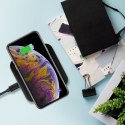ŁADOWARKA BEZPRZEWODOWA QI 10W DO TELEFONU I SŁUCHAWEK CZARNY