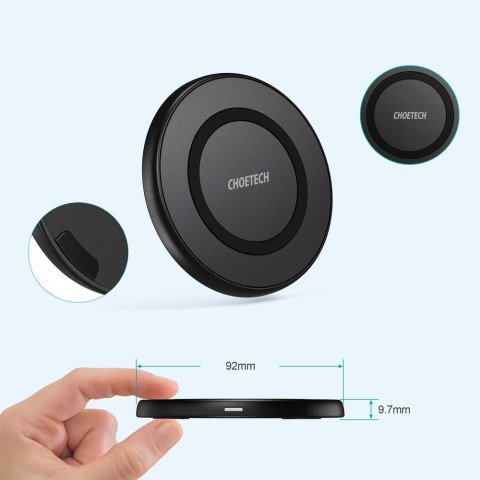 ŁADOWARKA BEZPRZEWODOWA QI 10W + KABEL USB - MICRO USB CZARNY ŁADOWARKA BEZPRZEWODOWA QI 10W + KABEL USB - MICRO USB CZARNY