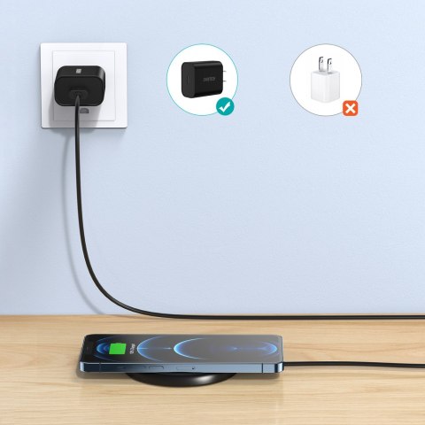 ŁADOWARKA BEZPRZEWODOWA QI 10W + KABEL USB - MICRO USB CZARNY ŁADOWARKA BEZPRZEWODOWA QI 10W + KABEL USB - MICRO USB CZARNY