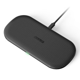 ŁADOWARKA BEZPRZEWODOWA QI DO TELEFONU I SŁUCHAWEK AIRPODS 2W1 10W CZARNY