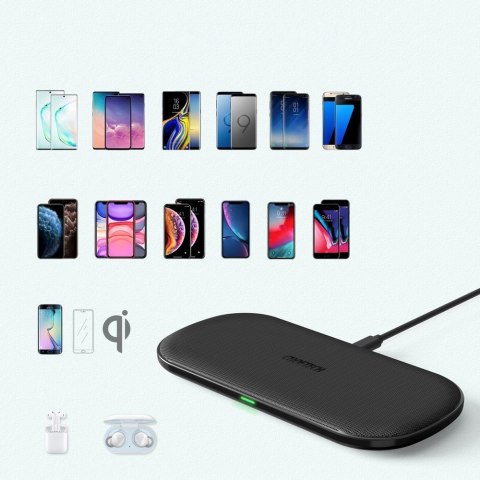 ŁADOWARKA BEZPRZEWODOWA QI DO TELEFONU I SŁUCHAWEK AIRPODS 2W1 10W CZARNY ŁADOWARKA BEZPRZEWODOWA QI DO TELEFONU I SŁUCHAWEK AIRPODS 2W1 10W CZARNY