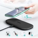 ŁADOWARKA BEZPRZEWODOWA QI DO TELEFONU I SŁUCHAWEK AIRPODS 2W1 10W CZARNY
