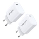 ŁADOWARKA SIECIOWA Q5004 20W PD DO IPHONE 12 13 ZESTAW 2SZT BIAŁY