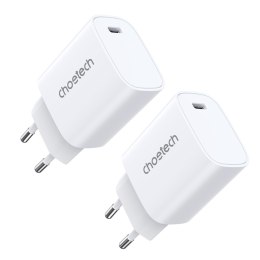 ŁADOWARKA SIECIOWA Q5004 20W PD DO IPHONE 12 13 ZESTAW 2SZT BIAŁY