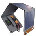 ŁADOWARKA SOLARNA DO TELEFONU TURYSTYCZNA Z USB 14W ROZKŁADANA SZARA