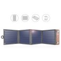 ŁADOWARKA SOLARNA DO TELEFONU TURYSTYCZNA Z USB 14W ROZKŁADANA SZARA