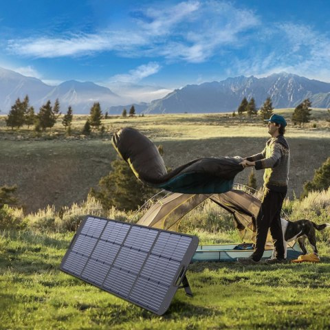ŁADOWARKA SOLARNA SONECZNA 200W PRZENOŚNY PANEL SŁONECZNY CZARNY ŁADOWARKA SOLARNA SONECZNA 200W PRZENOŚNY PANEL SŁONECZNY CZARNY