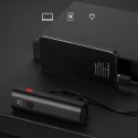 LAMPKA ROWEROWA PRZEDNIA USB BIAŁE ŚWIATŁO 4 TRYBY PRACY CZARNA