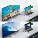 PRZEJŚCIÓWKA HUB USB TYP C - HDMI 2.0 + KABEL HDMI 2M SZARY