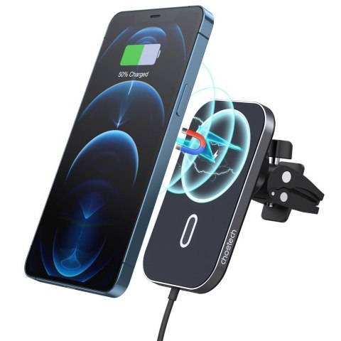 SAMOCHODOWY UCHWYT MAGNETYCZNY + INDUKCYJNA ŁADOWARKA QI 15W CZARNY SAMOCHODOWY UCHWYT MAGNETYCZNY + INDUKCYJNA ŁADOWARKA QI 15W CZARNY