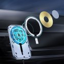 SAMOCHODOWY UCHWYT MAGNETYCZNY + INDUKCYJNA ŁADOWARKA QI 15W CZARNY