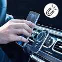 SAMOCHODOWY UCHWYT MAGNETYCZNY + INDUKCYJNA ŁADOWARKA QI 15W CZARNY