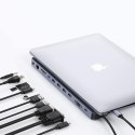STACJA DOKUJĄCA ADAPTER HUB USB TYP C 11W1 100W PD SZARY
