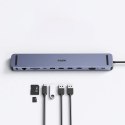 STACJA DOKUJĄCA ADAPTER HUB USB TYP C 11W1 100W PD SZARY