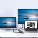 STACJA DOKUJĄCA ADAPTER HUB USB TYP C 11W1 100W PD SZARY