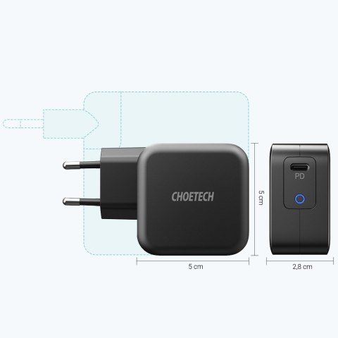 SZYBKA ŁADOWARKA SIECIOWA GAN USB TYP C 61W 3A POWERDELIVERY CZARNY SZYBKA ŁADOWARKA SIECIOWA GAN USB TYP C 61W 3A POWERDELIVERY CZARNY