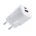 SZYBKA ŁADOWARKA SIECIOWA GAN USB TYP C PD QC 33W BIAŁA