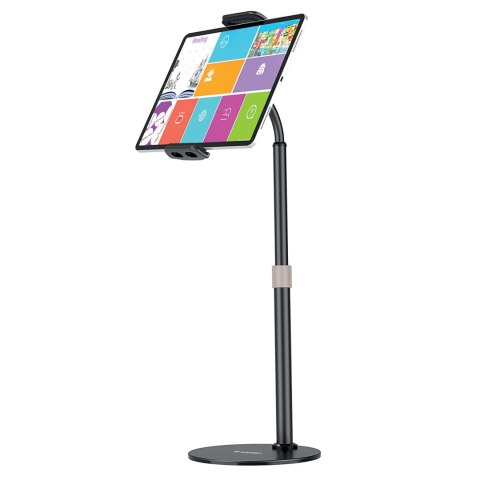 STOJAK NA TABLET I TELEFON NA BIURKO CZARNY STOJAK NA TABLET I TELEFON NA BIURKO CZARNY
