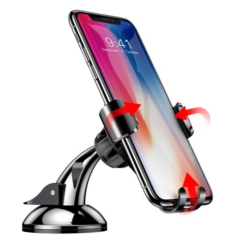 GRAWITACYJNY UCHWYT SAMOCHODOWY DO TELEFONU NA SZYBĘ LUB DESKĘ ROZDZIELCZĄ OSCULUM CZARNY GRAWITACYJNY UCHWYT SAMOCHODOWY DO TELEFONU NA SZYBĘ LUB DESKĘ ROZDZIELCZĄ OSCULUM CZARNY