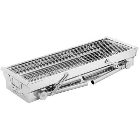 GRILL WĘGLOWY SKŁADANY Z RUSZTEM 43 X 25 CM STAL GRILL WĘGLOWY SKŁADANY Z RUSZTEM 43 X 25 CM STAL