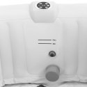 JACUZZI OGRODOWE DMUCHANE 110 DYSZ MASUJĄCYCH 4 OSOBOWE 600 L SZARO - BIAŁE