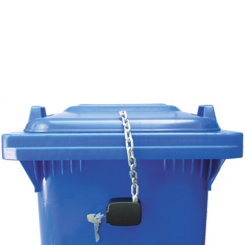 ZAMEK ŁAŃCUSZKOWY ZAMKNIĘCIE DO KUBŁA KONTENERA NA ŚMIECI 80L - 1100L ZAMEK ŁAŃCUSZKOWY ZAMKNIĘCIE DO KUBŁA KONTENERA NA ŚMIECI 80L - 1100L