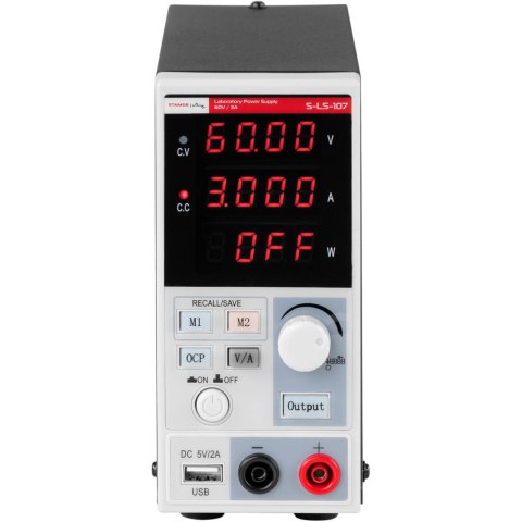 ZASILACZ LABORATORYJNY SERWISOWY 0-60 V 0-3 A 180 W LED USB ZASILACZ LABORATORYJNY SERWISOWY 0-60 V 0-3 A 180 W LED USB