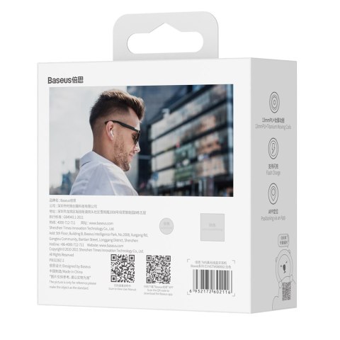 BEZPRZEWODOWE SŁUCHAWKI BLUETOOTH 5.0 TWS DOUSZNE WODOODPORNE IP64 E3 BIAŁY BEZPRZEWODOWE SŁUCHAWKI BLUETOOTH 5.0 TWS DOUSZNE WODOODPORNE IP64 E3 BIAŁY